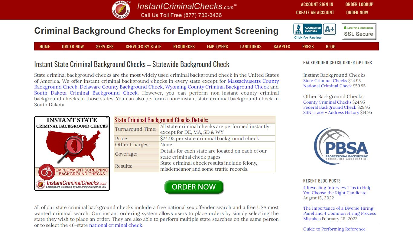 Instant State Criminal Background Checks Statewide Check